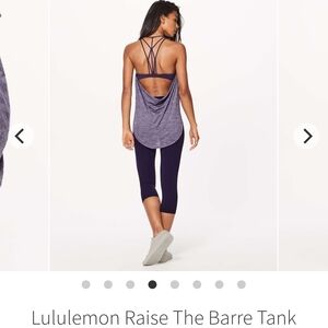 lululemon athletica Purple Raise The Barre Tank
